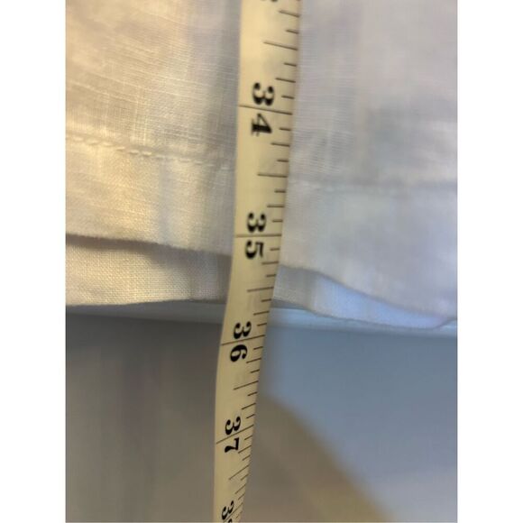 NEW Nicole Miller 100% Linen A-line Dress XL Nautical Natural Fiber Minimalist V - Picture 7 of 7